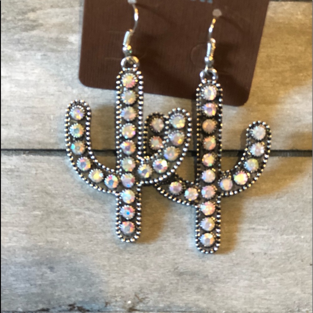 Cactus AB crystal earrings
